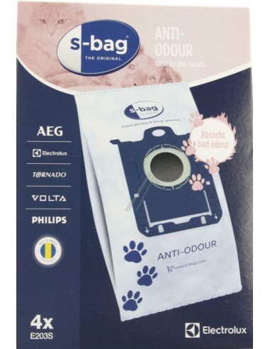 Lot de 4 Sacs Anti Odeur pour Aspirateur ZO6352 Electrolux