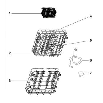 Panier Supérieur avec Bras pour Lave-Vaisselle Curtiss Far Oceanic