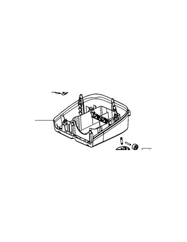 Demi boitier inférieur bleu pour Aspirateur Rowenta Power XXL