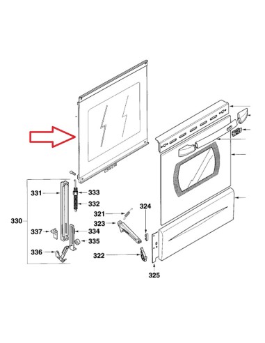 Vitre Intérieur pour Cuisinière Vedette