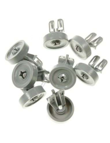 Jeu de roulettes Panier Inférieur X8 pour Lave-Vaisselle Whirlpool