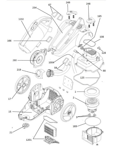 Moteur Complet pour Aspirateur Hoover