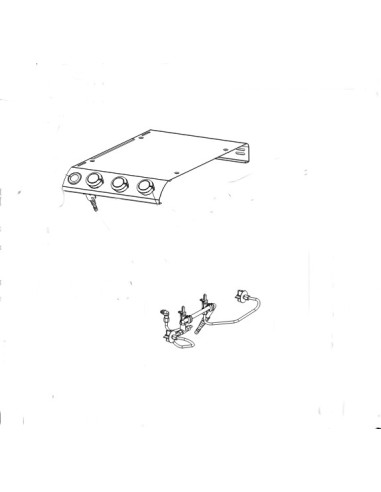 Tubulure + Plateau Droit pour Barbecue C-Line 1900 / 1900 S Campingaz