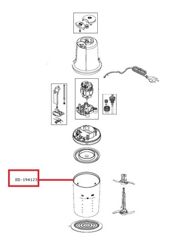 Bol Hachoir pour Mini Hachoir Moulinex