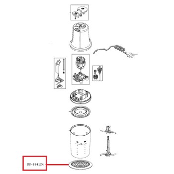 Embase Bol Noir pour Mini Hachoir Moulinex