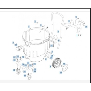 Barre Support des Roulettes pour Aspirateur Karcher