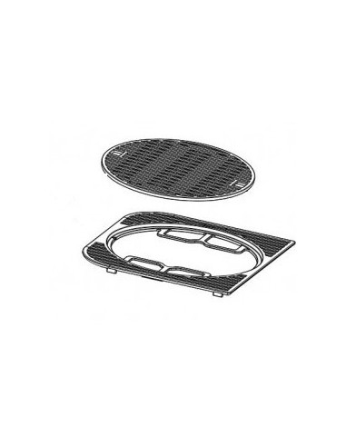 Grille de Cuisson Fonte Emaillée Cadre + Cercle Semi Brillante pour Barbecue CAMPINGAZ