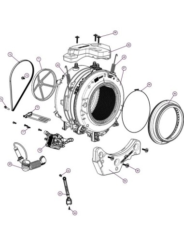 Ensemble Cuve Tambour 7KG pour Machine à Laver BELLAVITA 