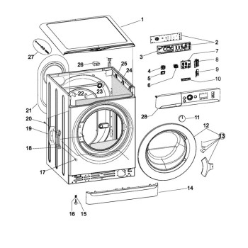 Manette Programmateur GWINNEX INDESIT pour Machine à Laver INDESIT 