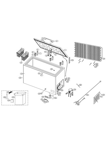 Porte Congélateur Avec Joint 15 W pour Congélateur AYA