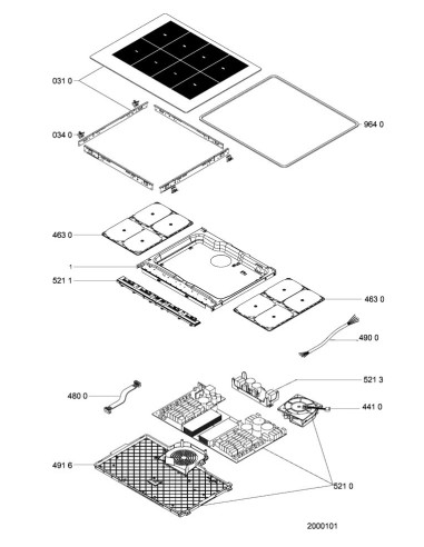 Plan de Travail Vitrocéramique pour Plaque de Cuisson WHIRLPOOL