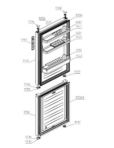 Joint de Porte Congélateur 200 W pour Réfrigérateur HISENSE 