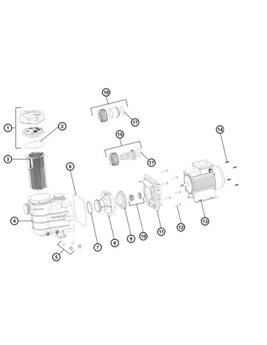 Kit Joint pour Pompe POWER FLO II HAYWARD