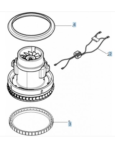 Compensation de la hauteur du moteur de palier KingClean pour Aspirateur Karcher