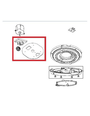 Support Moteur + Pignon pour Purificateur d'Air ROWENTA