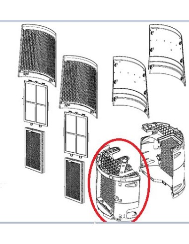 Carter Droite pour Purificateur D'Air ROWENTA 