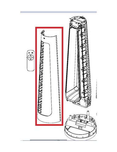 Corps Arriére Gris pour Purificateur D'Air ROWENTA 