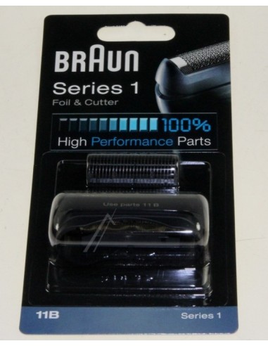 Tête de Rasoir Combipack 11B Séries1 Noir pour Rasoir BRAUN