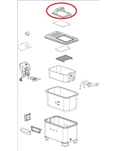 Poignée Couvercle pour Friteuse Moulinex