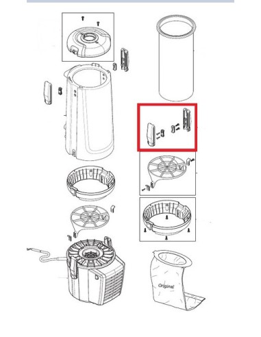 Crochets de Cuve CPLT 2 Unités pour Aspirateur NILFISK  