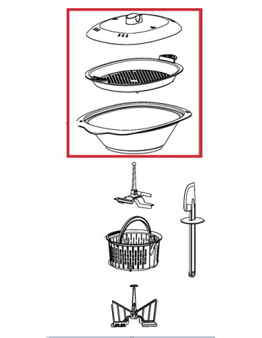 Panier Vapeur Click Chef pour Robot Chauffant MOULINEX 