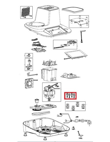 Kit Rondelle + Vis pour Robot Chauffant Moulinex 