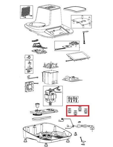 Kit Amortisseur + Rondelles pour Robot Chauffant Moulinex 