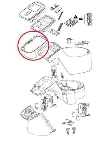 Enjoliveur Cadran Gris pour Robot Moulinex