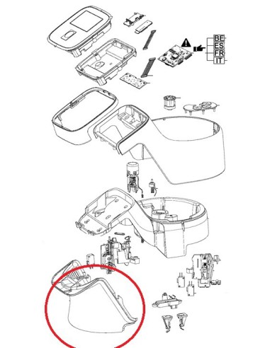 Boitier Avant Blanc pour Robot Moulinex 