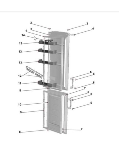 Balconnet Inférieur pour Réfrigérateur CURTISS