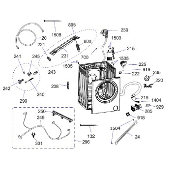Pompe  de  Vidange 50 hz Leili Alva pour Machine à Laver DAEWOO 