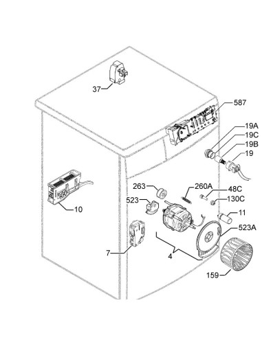 Module Électronique Configuré  ENV06 pour Séche Linge ELECTROLUX