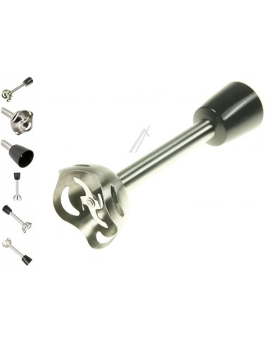 Pied Mixer Inox Lame x4 Gris pour Mixeur Moulinex