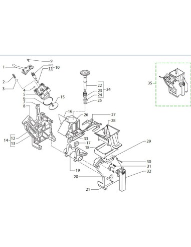 Contrepiston D'Unité  D'Infusion Noir pour Machine à Café SAECO