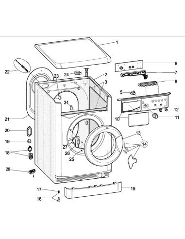 Balai Moteur Welling 4.0A 40W pour Machine à Laver Indesit 
