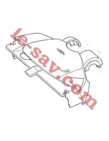 Carcasse Supérieur de la Brosse EB351 pour Aspirateur VK 131 Vorwerk
