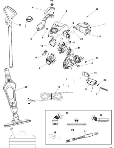 Corps pour Balai  Black & DECKER