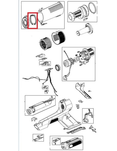 Joint Bac Séparateur Violet pour Aspirateur à Main X-FORCE FLEX9.60 ROWENTA