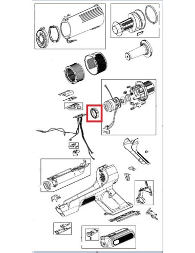 Joint Avant Moteur pour Aspirateur à Main X-FORCE FLEX9.60 ROWENTA