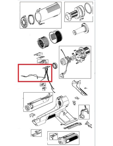 Carte Electronique + Faisceau X4 pour Aspirateur à Main X-FORCE FLEX9.60 ROWENTA
