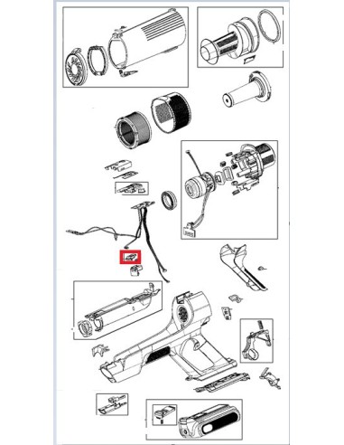 Bouton Verrou Bac + Ressort pour Aspirateur à Main X-FORCE FLEX9.60 ROWENTA
