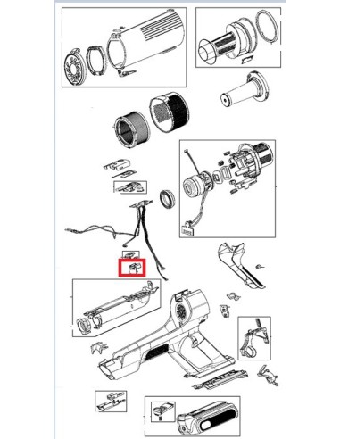 Guide Fil pour Aspirateur à Main X-FORCE FLEX9.60 ROWENTA