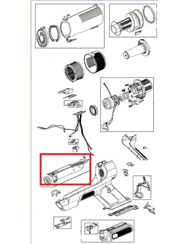 Tube Air + Joint pour Aspirateur à Main X-FORCE FLEX9.60 ROWENTA