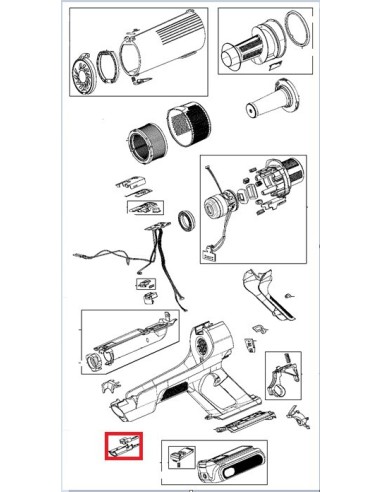 Connecteur Avant pour Aspirateur à Main X-FORCE FLEX9.60 ROWENTA