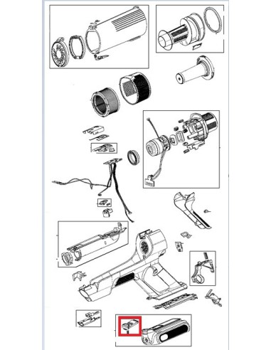 Bouton Verrou Batterie Gris pour Aspirateur à Main X-FORCE FLEX9.60 ROWENTA