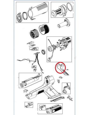 Arriére de Poignée pour Aspirateur à Main X-FORCE FLEX9.60 ROWENTA