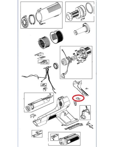 Touche Poignée pour Aspirateur à Main X-FORCE FLEX9.60 ROWENTA