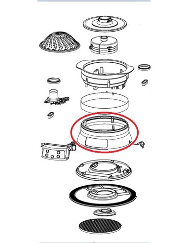 Corps Inférieur pour Cuiseur Vapeur STEAM UP MOULINEX
