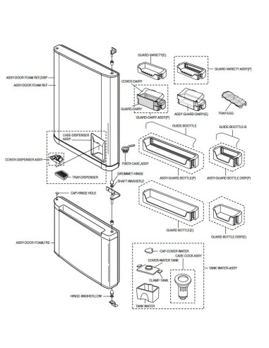 Porte de Réfrigérateur pour Réfrigérateur Samsung