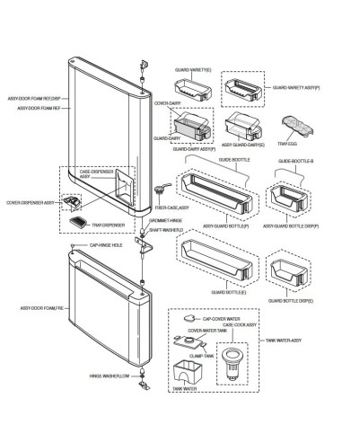 Porte de Congélateur pour Réfrigérateur Samsung